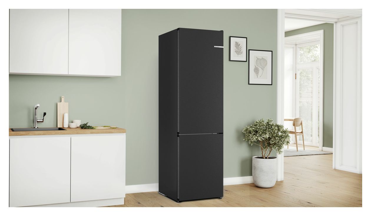 Serie 4 KGN392XCF 260 l / 103 l Kühl-Gefrierkombi freistehend NoFrost 162 kWh Jahr  (Schwarz) 