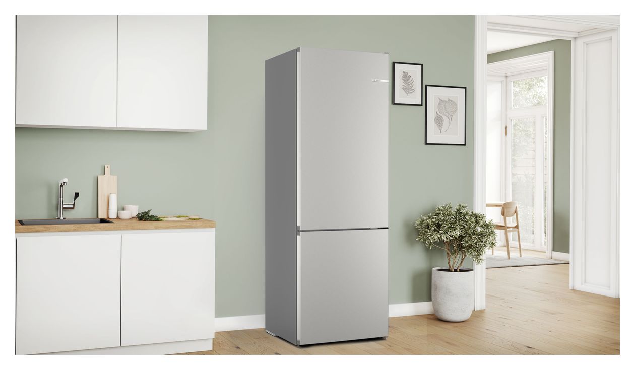 Serie 4 KGN492LCF 311 l / 129 l Kühl-Gefrierkombi freistehend NoFrost 178 kWh Jahr  (Metallisch) 