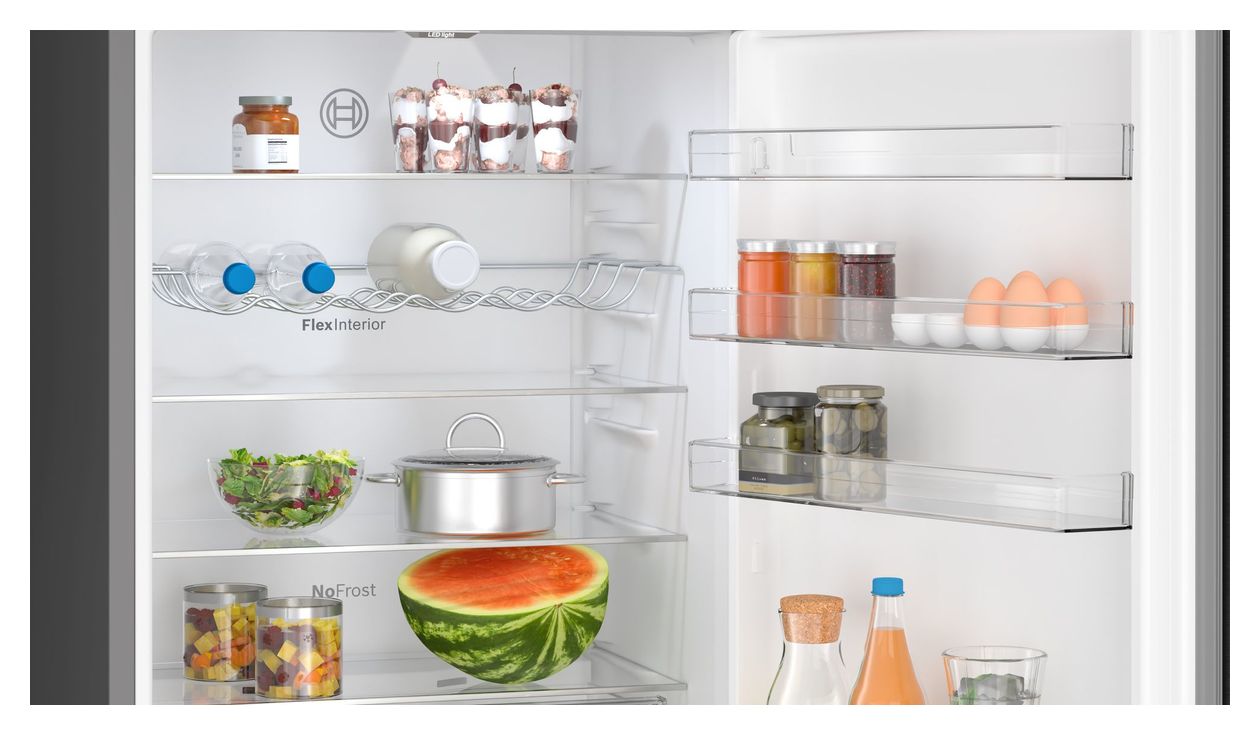 Serie 4 KGN49VXCT 311 l / 129 l Kühl-Gefrierkombi freistehend NoFrost 178 kWh Jahr  (Edelstahl) 