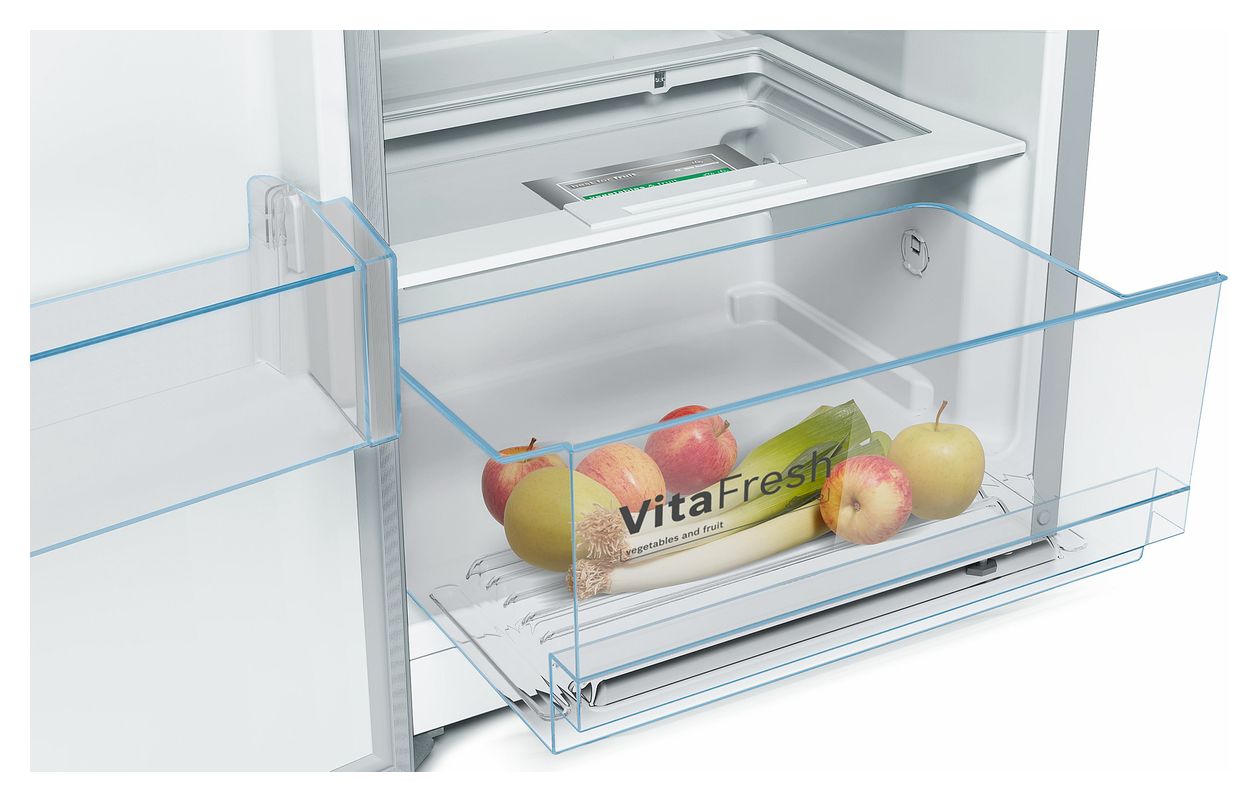 Serie 4 KSV36VLEP 346 l / 346 l Kühlschrank freistehend EEK: E 116 kWh Jahr NoFrost  (Edelstahl) 