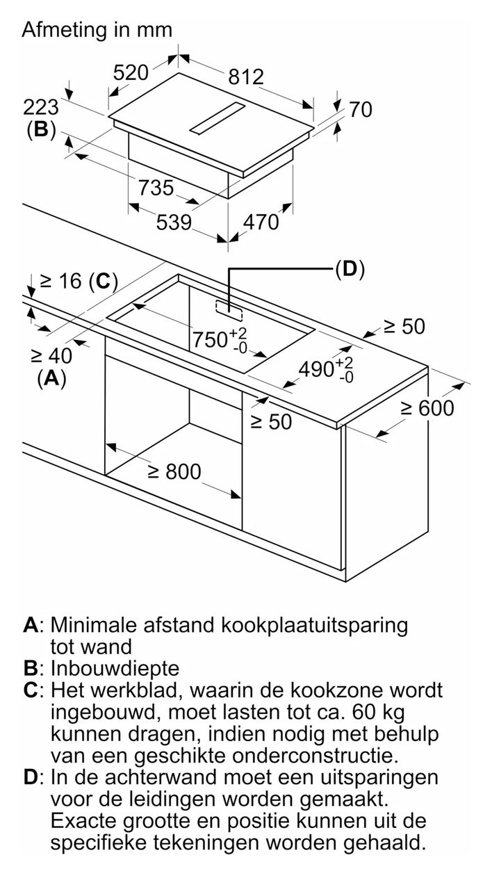 Serie 4 PVS89BB16E autarkes 80 cm Induktionskochfeld 4 Kochzonen mit integriertem Dunstabzug 