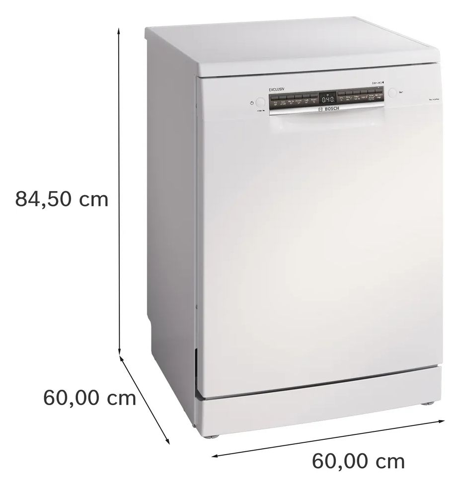 Serie 4 SMS4EBW03D 60 cm Geschirrspüler freistehend Sehr leise 13 Maßgedecke aquaStop Funktion Wärmetauscher/EfficientDry 