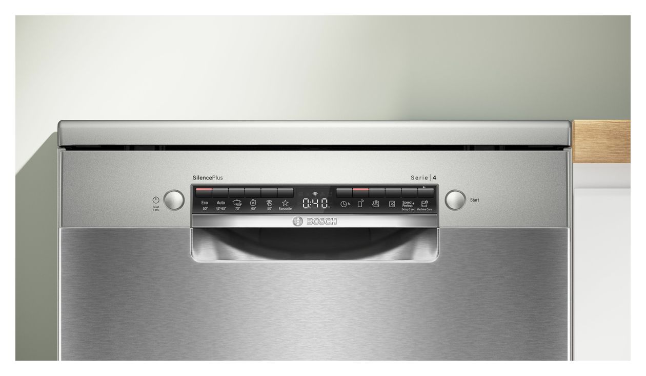 Serie 4 SMS4EMI06E 60 cm Geschirrspüler freistehend Sehr leise 14 Maßgedecke aquaStop Funktion Wärmetauscher 