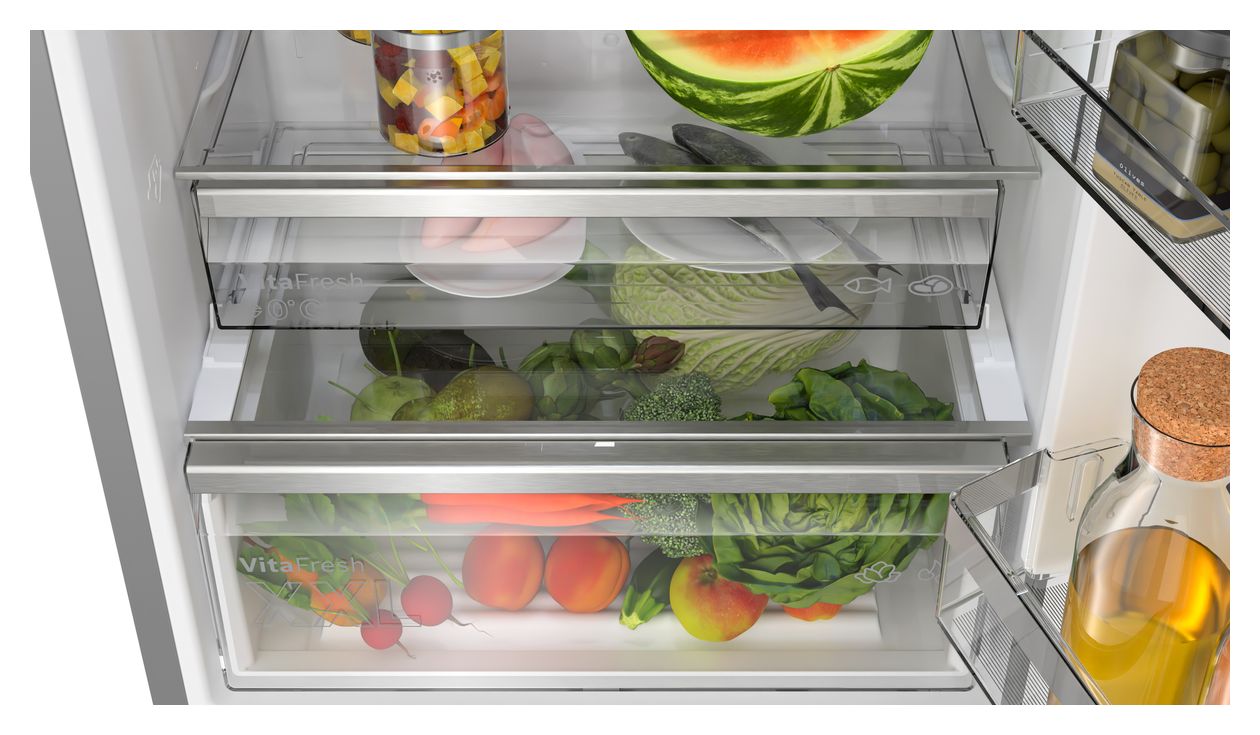 Serie 6 KGN49AIBT 311 l / 129 l Kühl-Gefrierkombi freistehend NoFrost 142 kWh Jahr  (Edelstahl) 