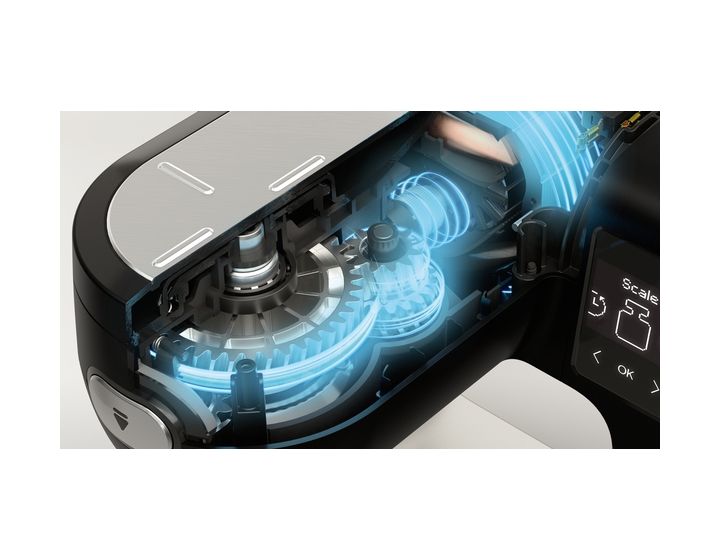 Serie 6 MUMS6ZS00 1600 W Küchenmaschine 5,5 l mit Waage  (Schwarz, Edelstahl) 