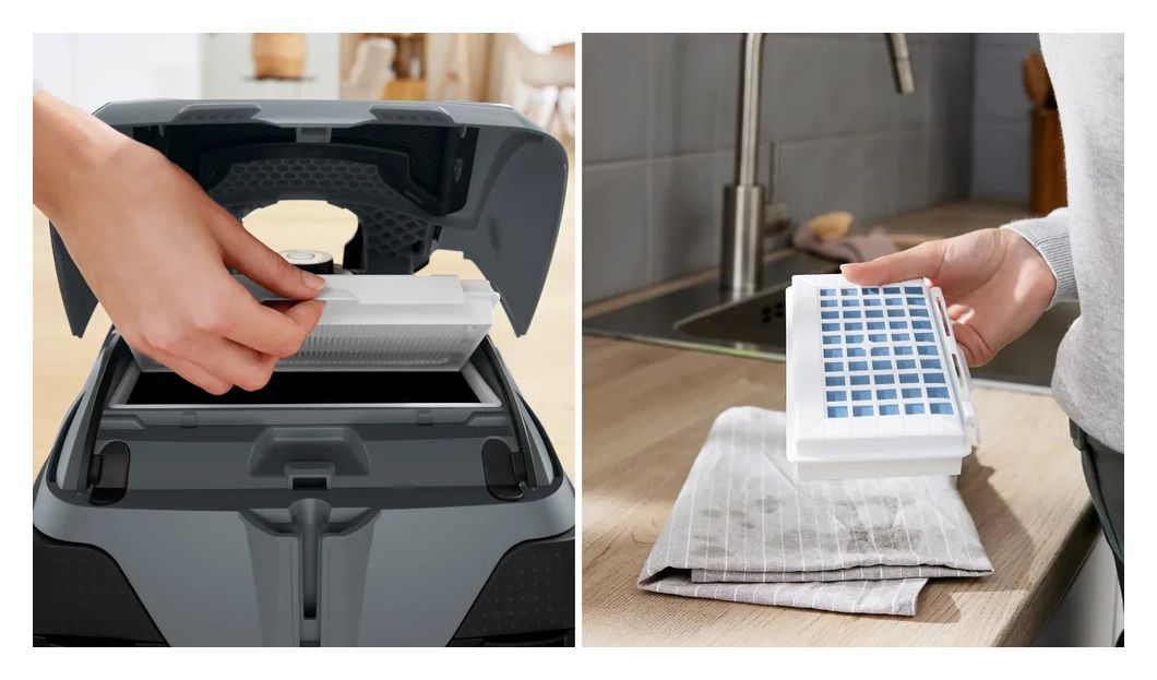 Serie 8 BGL75XPRQ ProSilence Bodenstaubsauger mit Staubbeutel 750 W Allergie-Filter  (Grau) 
