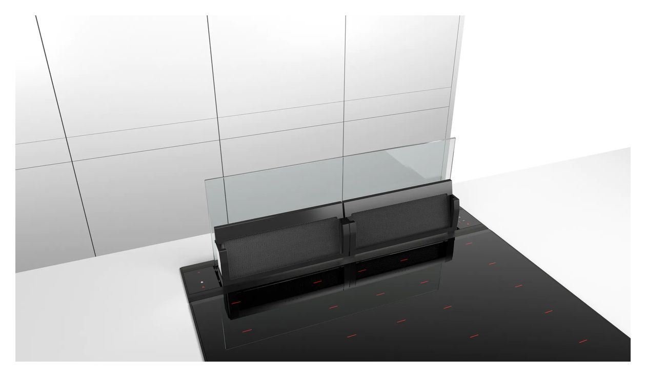 Serie 8 DDW88MM66 Dunstabzugshaube Tisch 82 cm Abluft/Umluft (Schwarz/Transparent) 