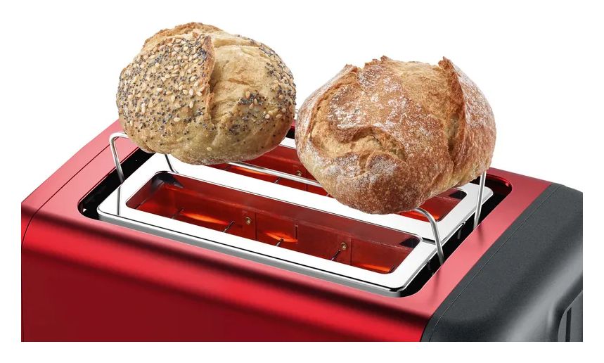 TAT3P424DE DesignLine Toaster 970 W 2 Scheibe(n)  (Schwarz, Rot) 