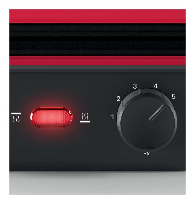 TCG4104 Kontaktgrill 2000 W mit 328 x 238 mm Fläche  (Rot) 