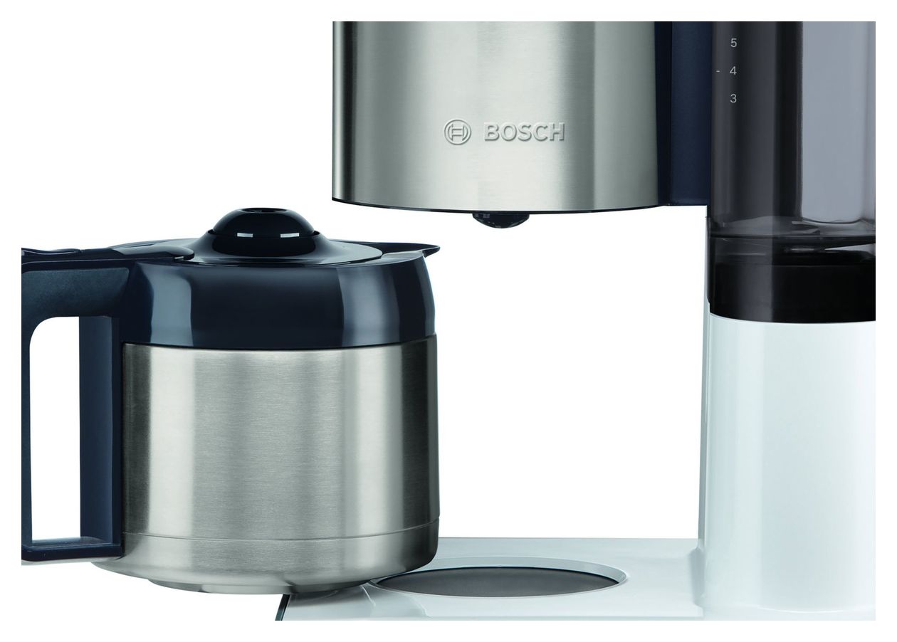 TKA8A681 Styline 8 Tassen Thermo Filterkaffeemaschine 1,1 l  (Edelstahl, Weiß) 