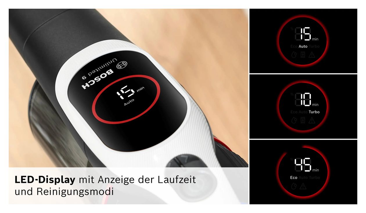 Unlimited 9 BKS931BA Handstaubsauger Beutellos bis 60 min Laufzeit 18 V HEPA  (Weiß) 