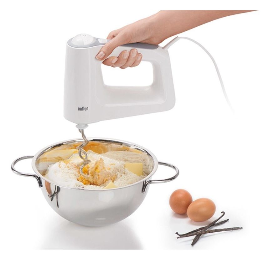 HM3135WH MultiMix 3 Handmixer 500 W 5 Stufen  (Grau, Weiß) 