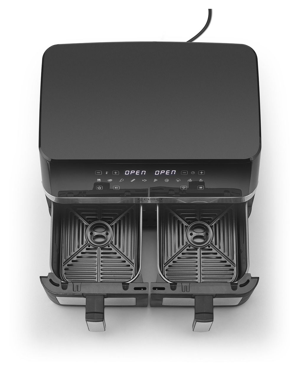 3186 AirFry DuoChef Doppel Heißluftfritteuse 14 l 2200 W  (Schwarz, Silber) 