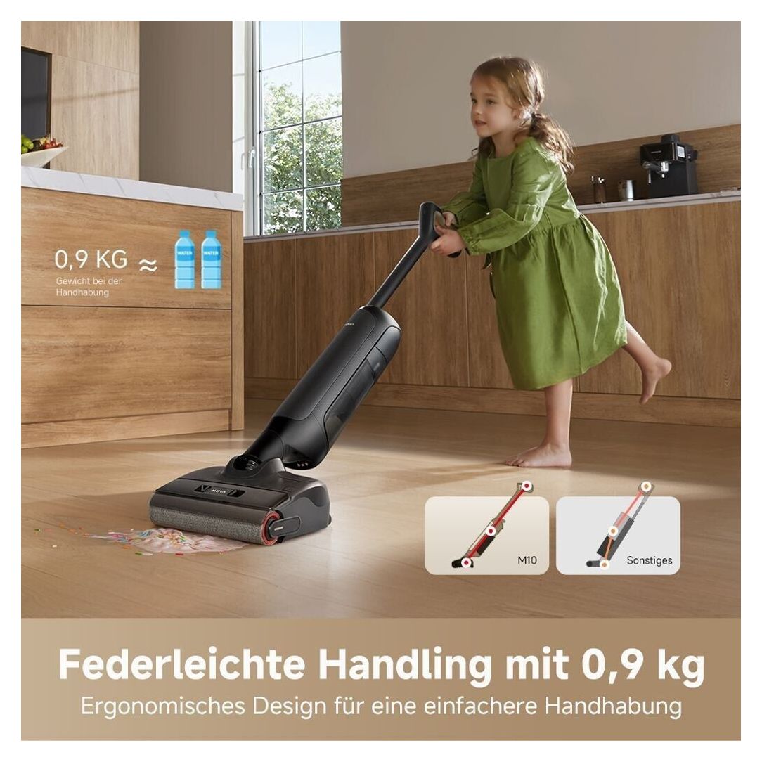 Mova M10 Naß-/Trockensauger bis 40 min Laufzeit für bis zu  300 m² Reinigungsfläche 4 Ah 18000 Pascal bis 0,7 l Schmutzwasser 