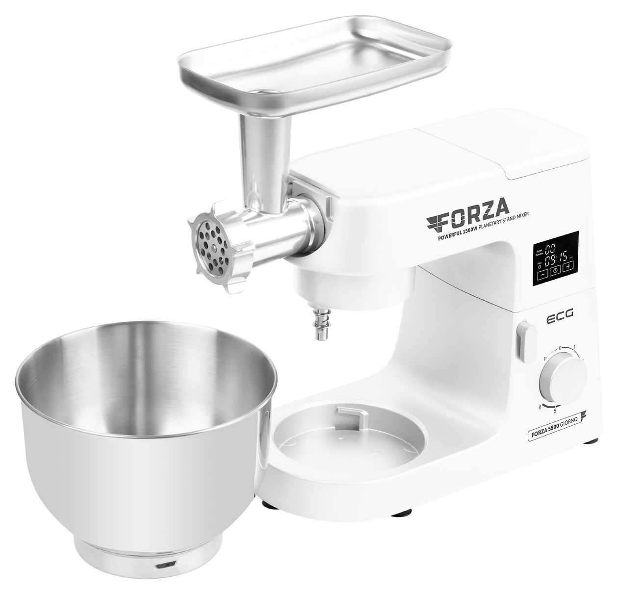 Forza 5500 1500 W Küchenmaschine 6,5 l  (Edelstahl, Weiß) 