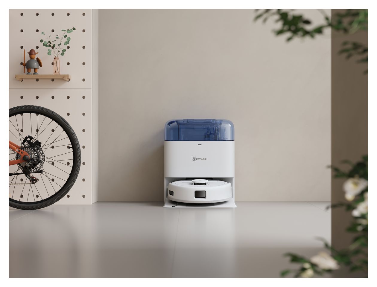 Deebot Mini Saugroboter nass/trocken 150 min Akku 9000 Pascal Leistung  (Blau, Weiß) 