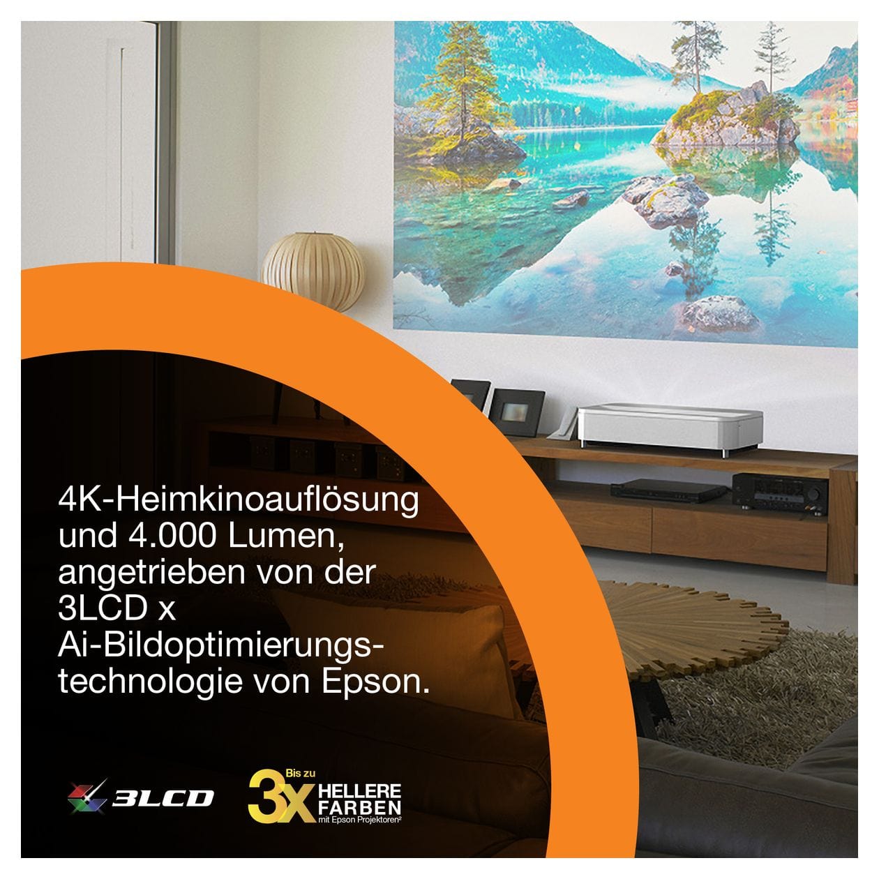 EH-LS970W UHD 4K (3840x2160) 3LCD Laser 4000 ANSI Lumen  (Weiß) 