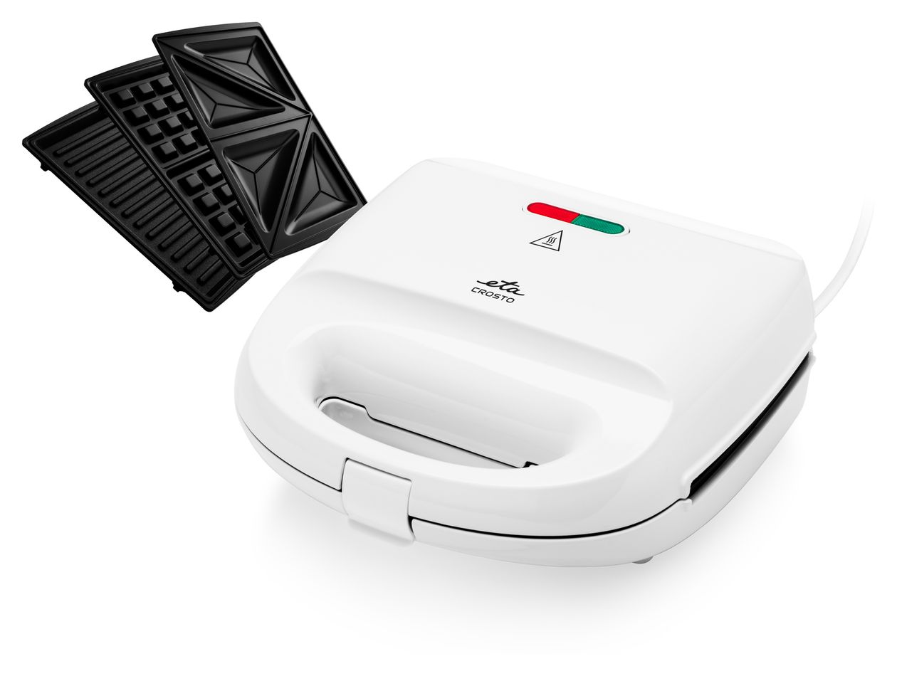 Crosto Sandwichmaker 750 W für 2 Sandwiches  (Weiß) 