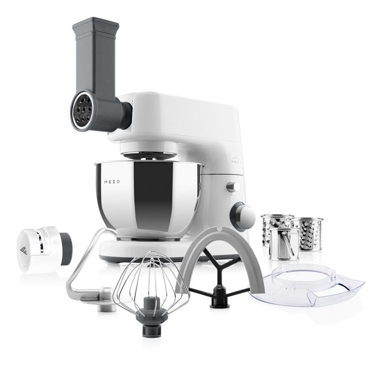 Mezo III Bravo 1000 W Küchenmaschine 4 l  (Edelstahl, Weiß) 
