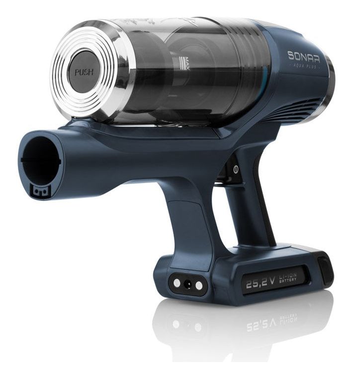 Sonar Aqua Plus Handstaubsauger Beutellos bis 40 min Laufzeit 25,2 V HEPA  (Blau) 
