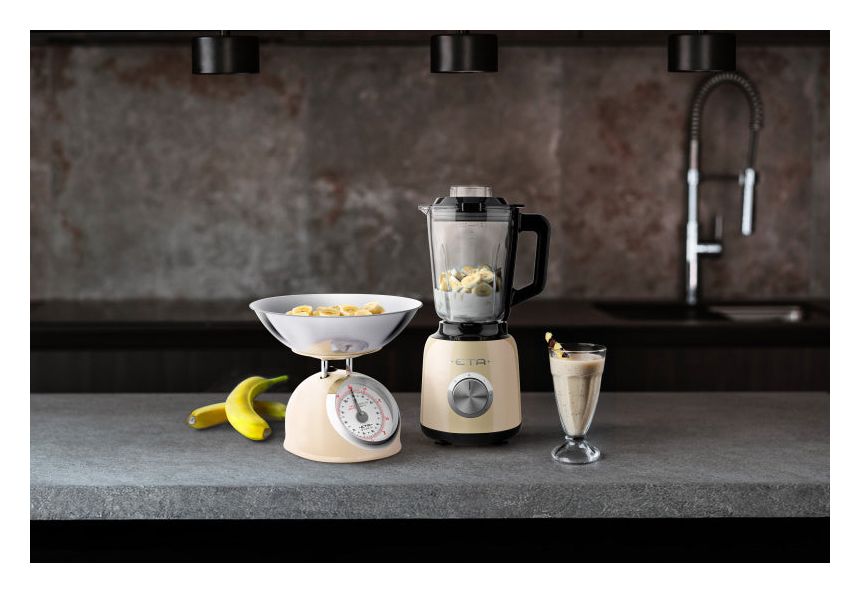 Storio 1,5 l Standmixer 3 Geschwindigkeiten 1200 W (Beige, Schwarz, Transparent) 