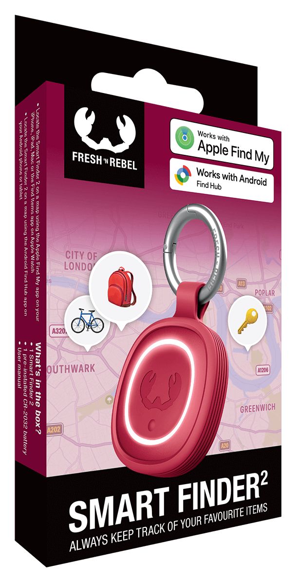 185815 Smart Finder Apple Find My, Google's Find Hub  (Rot) 