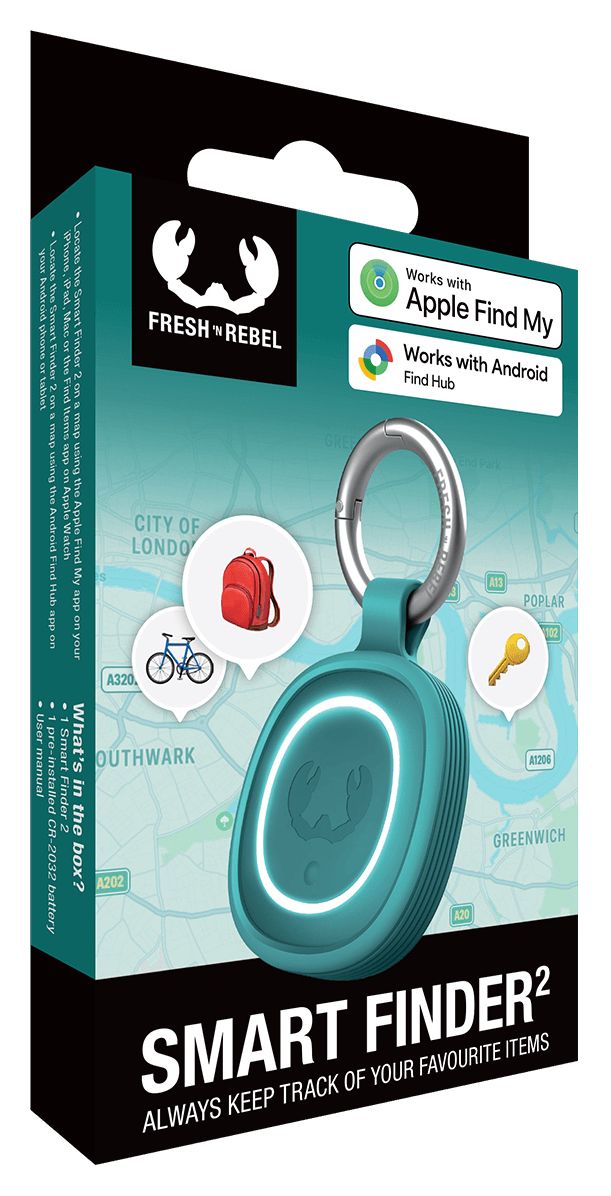 185826 Schlüsselfinder Apple Find My, Google's Find Hub  (Türkis) 