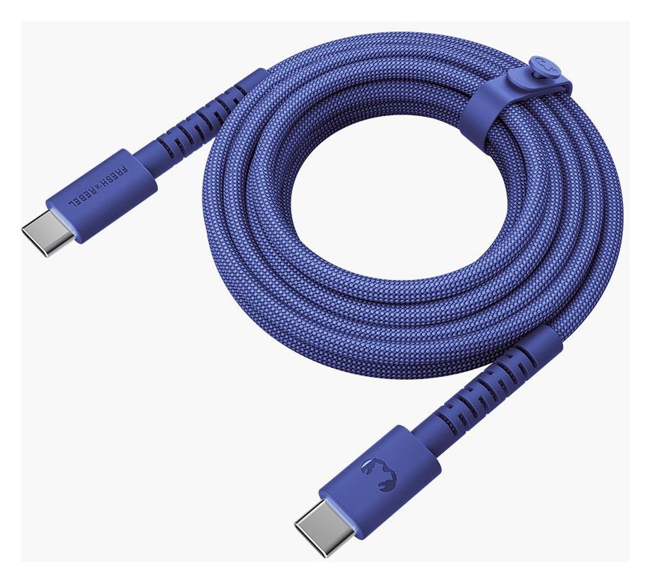 2CCC201TB Rundkabel USB C auf USB C Männlich bis 100 W 2 m  (Blau) 