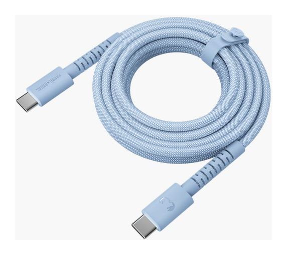 2CCC201VB Rundkabel USB C auf USB C Männlich bis 100 W 2 m  (Cyan) 