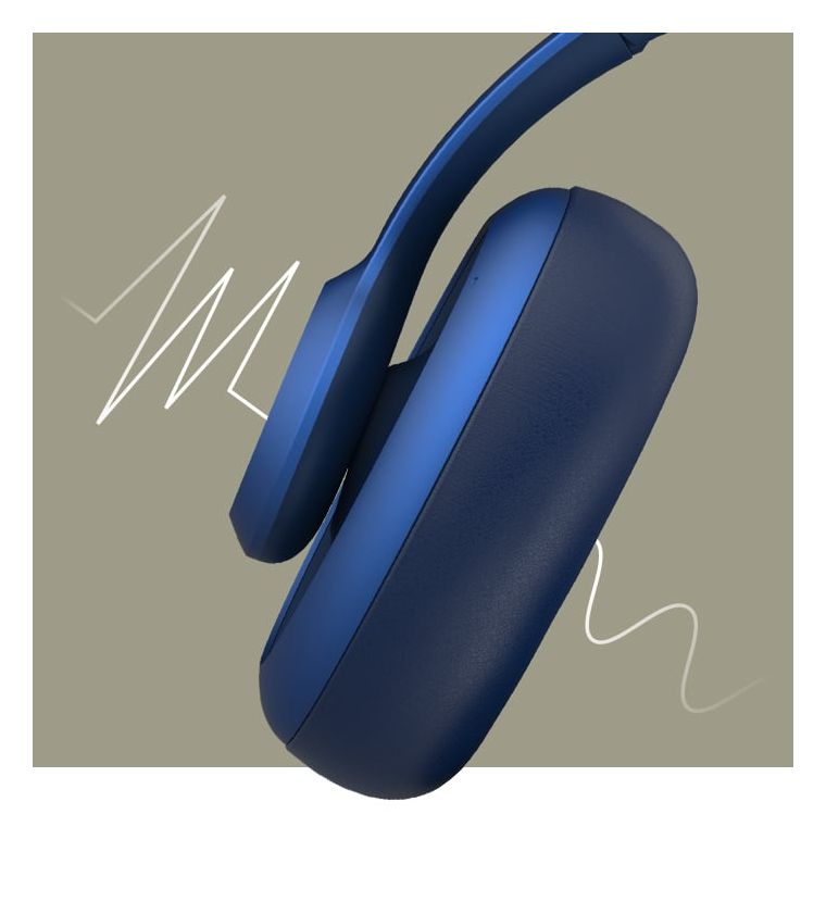 Clam Ace Over Ear Bluetooth Kopfhörer kabellos USB Typ-C  (Blau) 