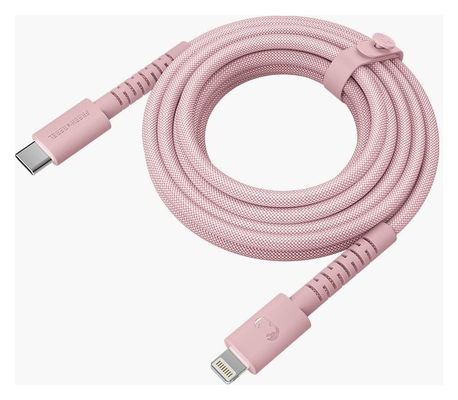 FlexWave Stecker Rundkabel Lightning auf USB C 2 m  (Pink) 