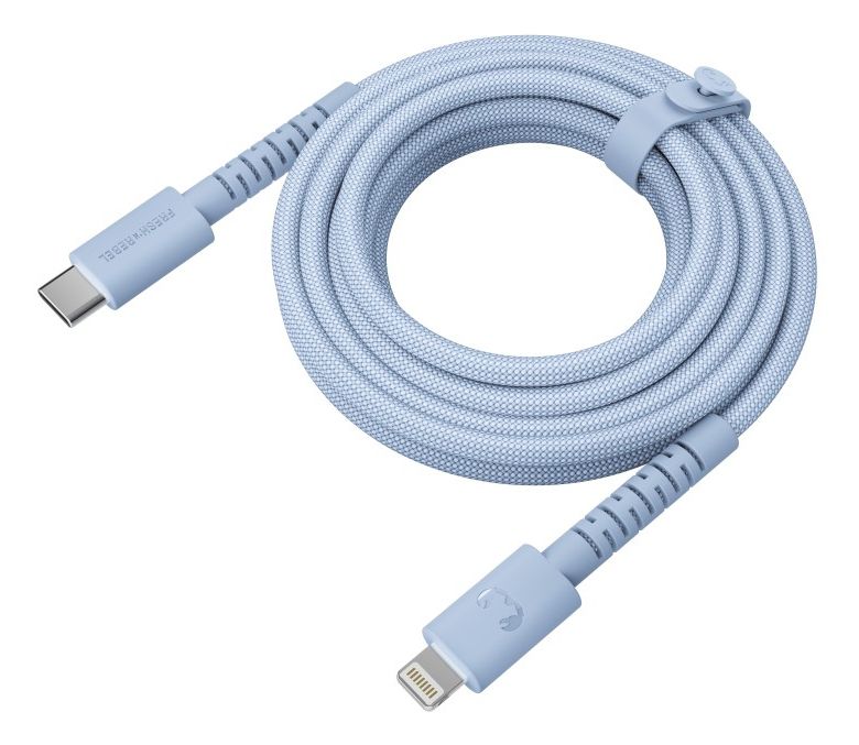 FlexWave Rundkabel Lightning auf USB C Männlich 2 m  (Blau) 