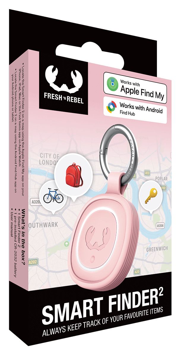 Smart Finder 2 Apple Find My, Google's Find Hub  (Pink) 
