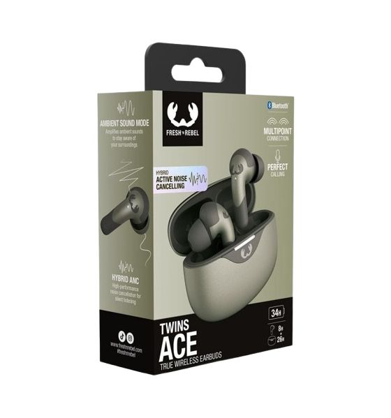 Twins Ace In-Ear Bluetooth Kopfhörer Kabellos TWS IPX4 USB Typ-C  (Grün) 