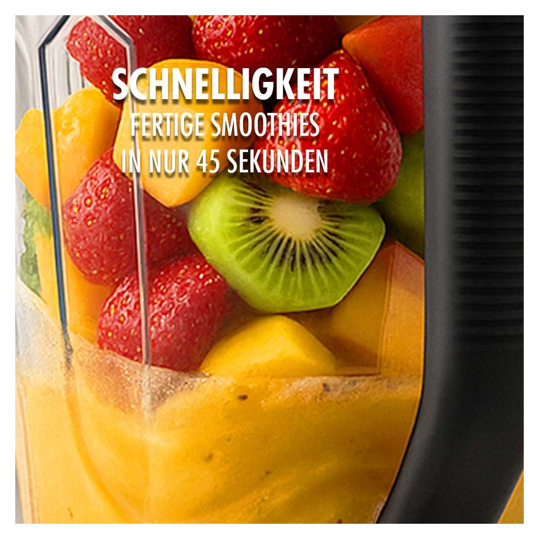 40987 Design Multi-Power 2 l Standmixer 2000 W  (Schwarz, Edelstahl) 
