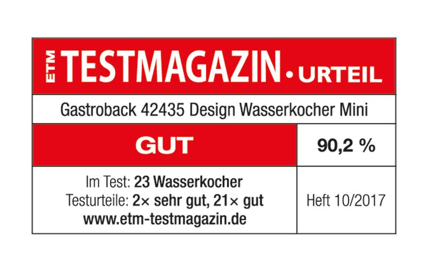 42435 Design 1,0 l Wasserkocher 2200 W  (Schwarz, Edelstahl) 