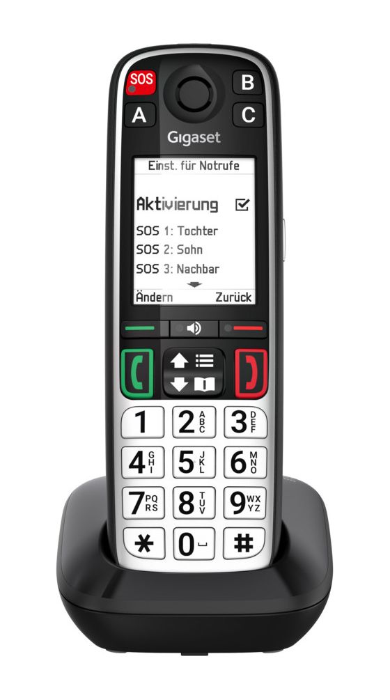 Easy 500 Analoges/DECT-Telefon  (Schwarz, Silber) 