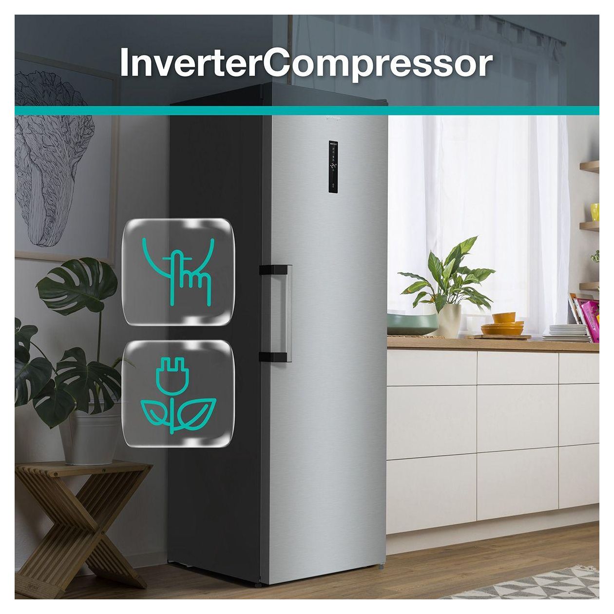 FN619DAXL6 280 l Gefrierschrank 198,72 kWh Jahr NoFrost (Grau, Edelstahl, Dunkles Grau) 