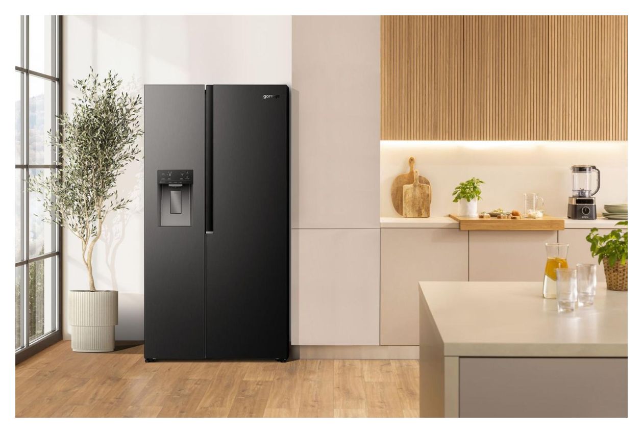 NRS917E61BX Side-by-Side Kühl-/ Gefrierkombination 347 l / 181 l 312 kWh NoFrost 1786 mm x 911 mm  (Schwarz, Edelstahl) 