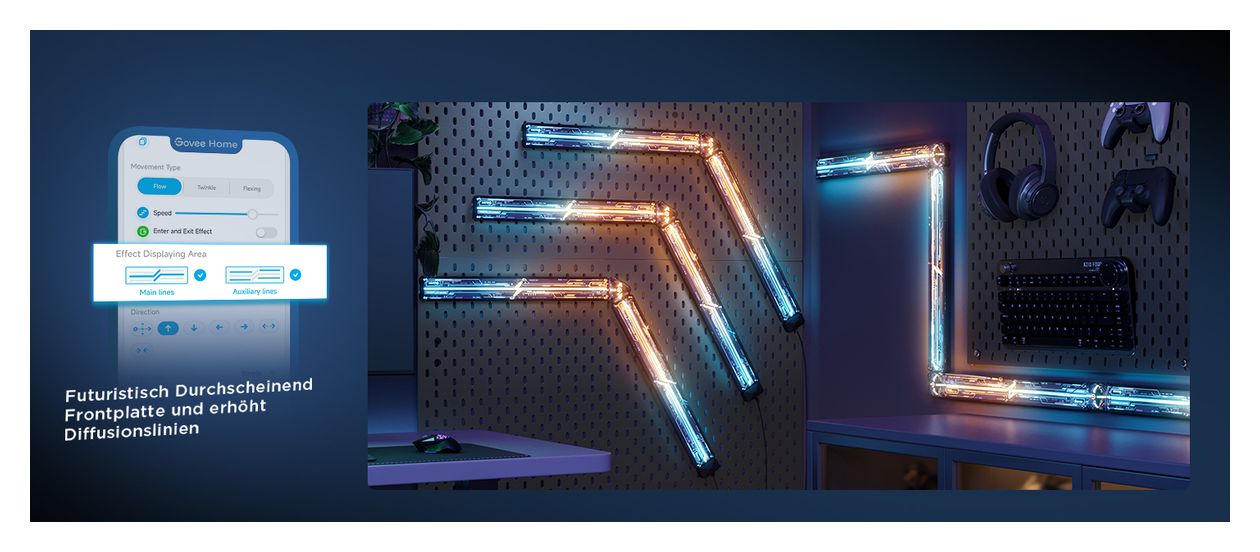 H6063 Wandleuchte Gaming Wall Light Smart 4+1 LED Intelligente Wandleuchte Multi AC 