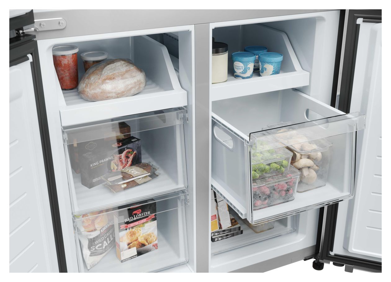 HCR3818DWMM Side-by-Side Kühl-/ Gefrierkombination 307 l / 156 l 232 kWh NoFrost 1815 mm x 833 mm  (Edelstahl) 