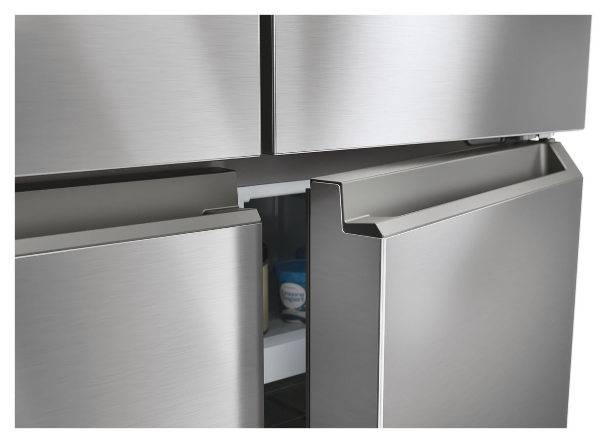 HCR3818EWMM Side-by-Side Kühl-/ Gefrierkombination 307 l / 156 l 290 kWh NoFrost 1815 mm x 833 mm  (Platin, Edelstahl) 