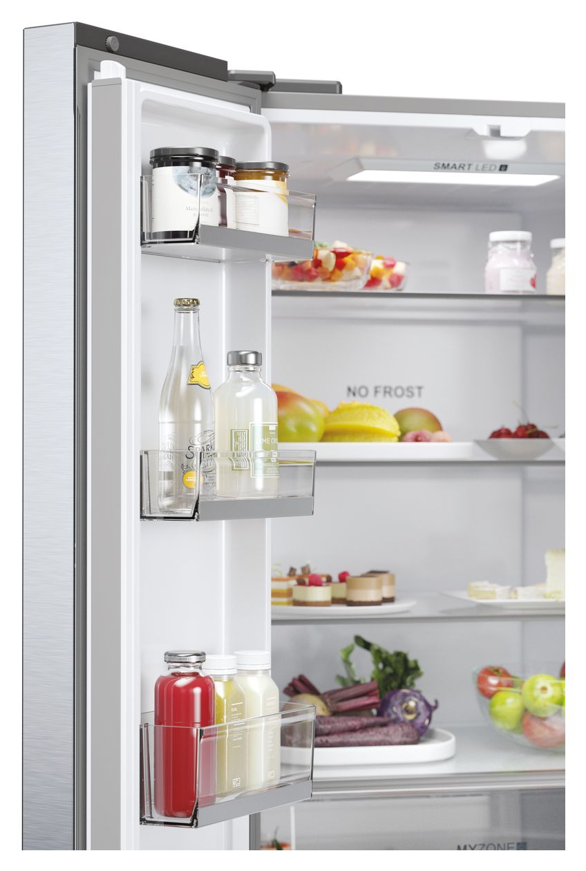 HFR5719ENMG Side-by-Side Kühl-/ Gefrierkombination 306 l / 140 l 298 kWh NoFrost 1900 mm x 700 mm  (Silber) 