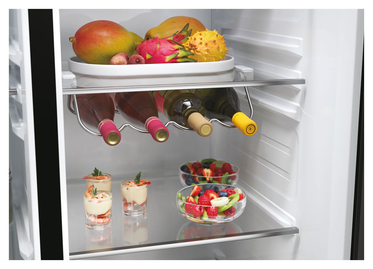 HSW59F18EIPT Side-by-Side Kühl-/ Gefrierkombination 391 l / 210 l 334 kWh NoFrost 1775 mm x 905 mm  (Schwarz) 