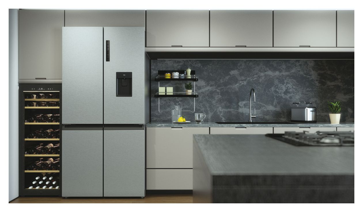 HWS84GNF Weinkühler Freistehend EEK: F 1 Zonen 84 Flasche(n) 