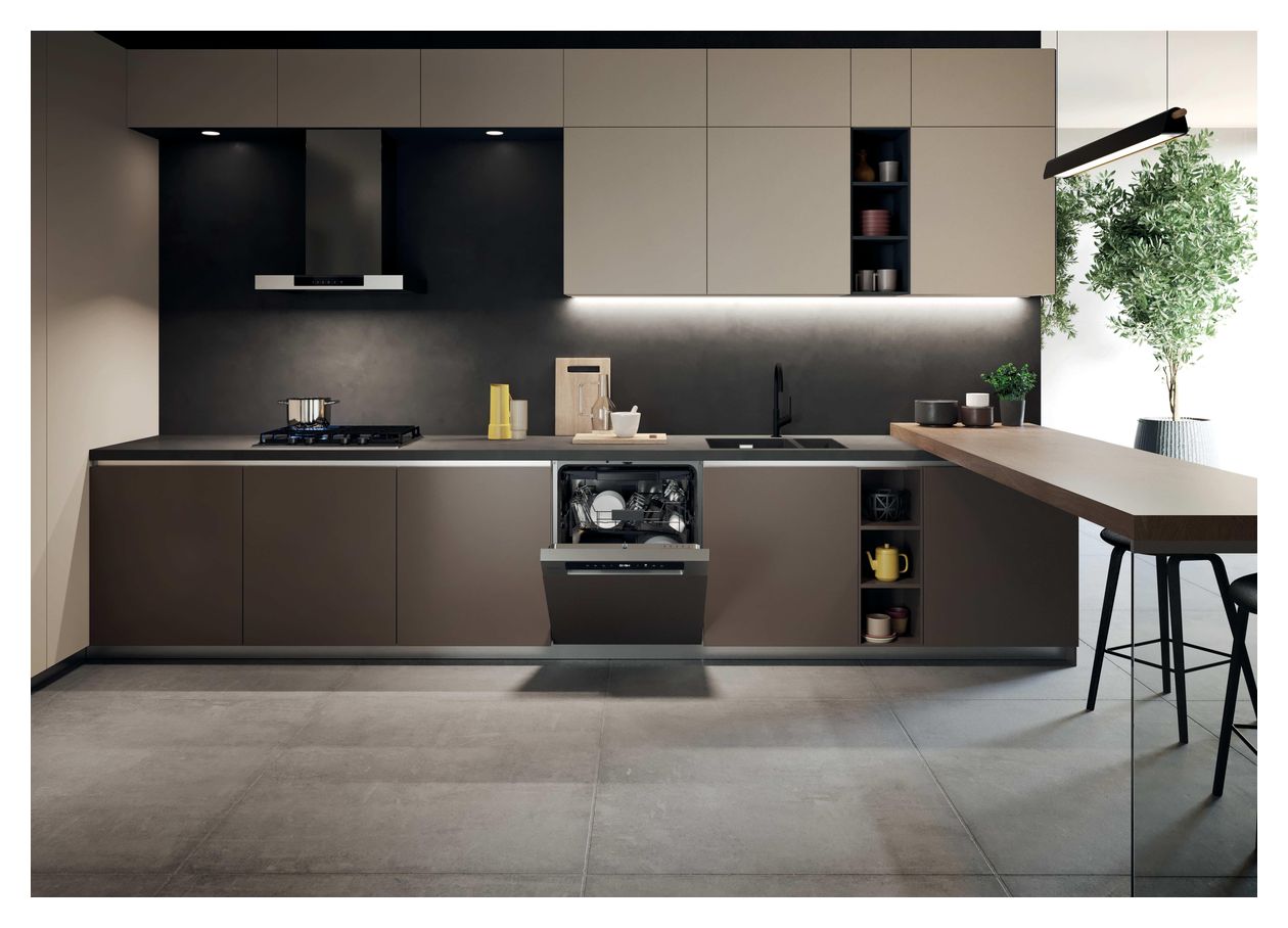 XH4B2F1S 60 cm Geschirrspüler teilintegriert (ohne Front) Sehr leise 14 Maßgedecke aquaStop Funktion 