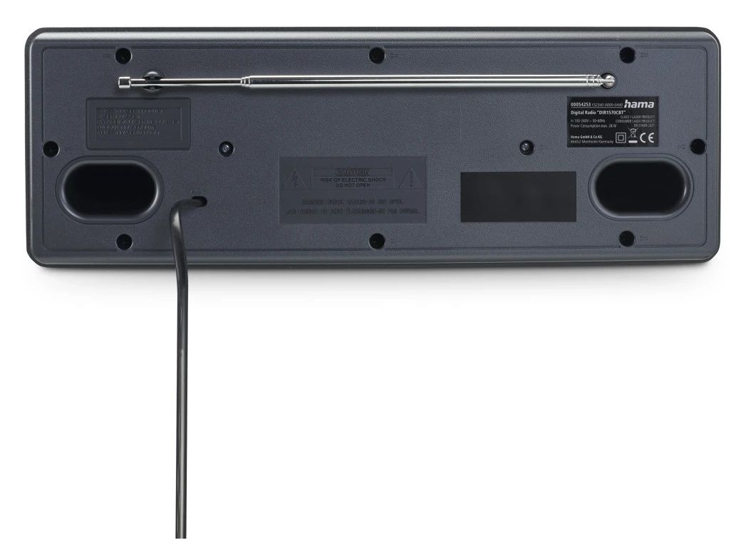 054254 DR1560CBT Bluetooth DAB, DAB+, FM Radio Persönlich  (Schwarz, Grau) 