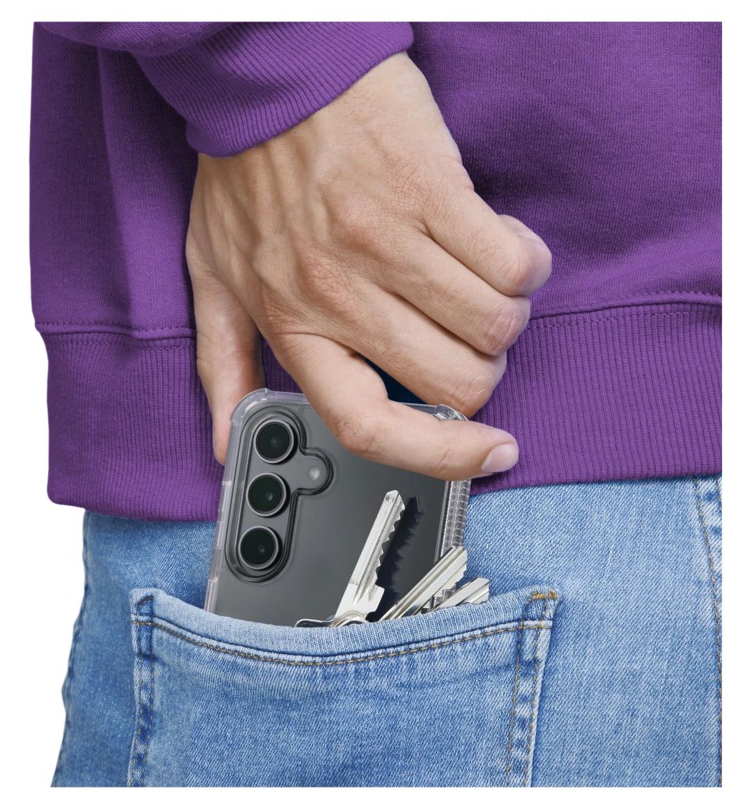 080441 Extreme Protect Cover für Samsung Galaxy S25 FE  (Transparent) 