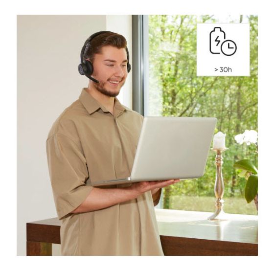 139938 BT700 Casque Ohraufliegender Bluetooth Kopfhörer kabellos 40 h Laufzeit USB Typ-C  (Schwarz) 