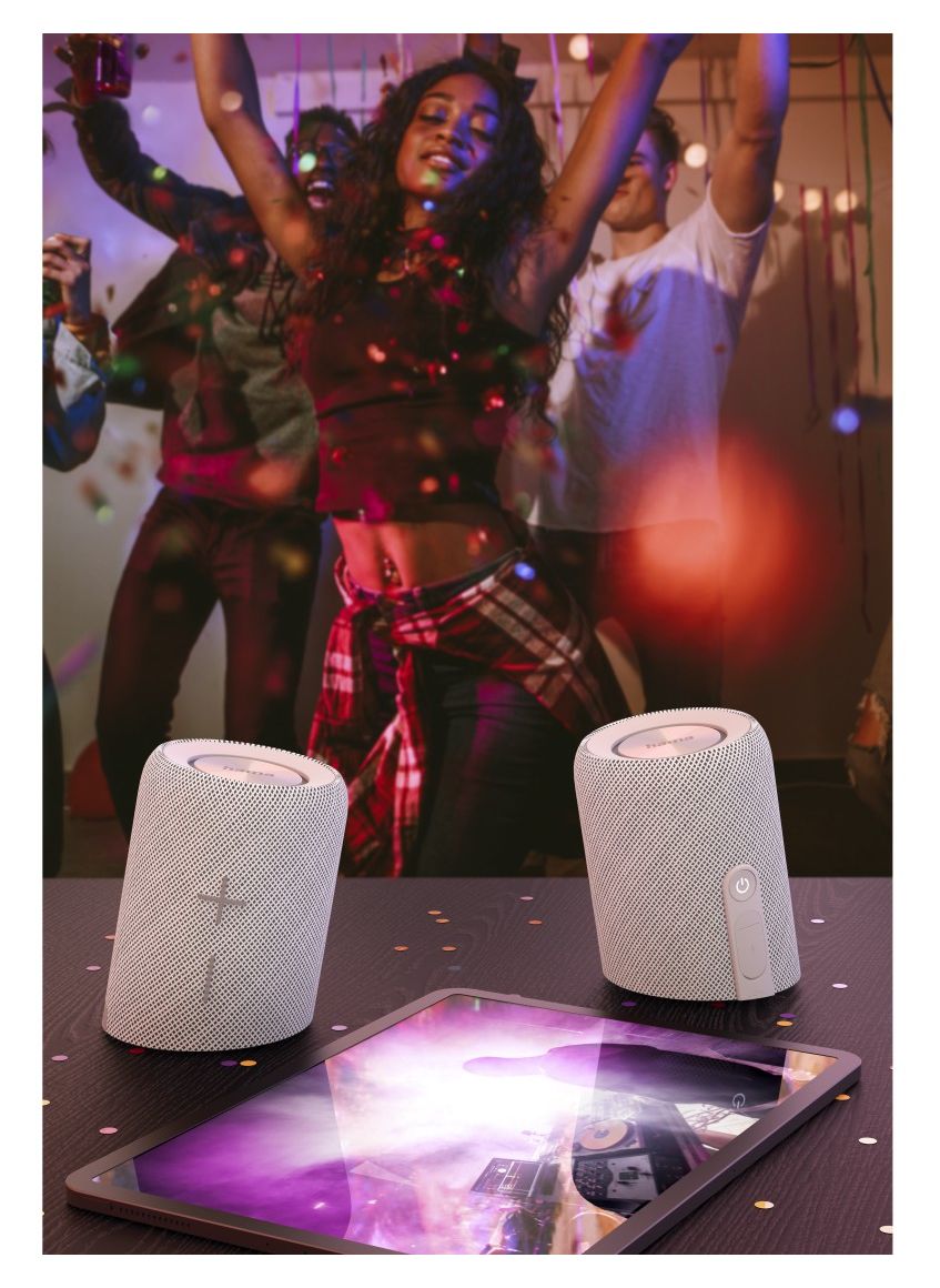 188223 Twin 3.0 30 W Bluetooth Lautsprecher IP67 Laufzeit bis 10 h  (Weiß) 